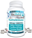 Bio Absorb Nattokináza dodatek. Non- GMO Natto Extract Enzyme. 100 mg, 2000 FU. 60 Veggie Caps (60- Day Supply)