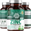 N1N Premium Zinek 50mg [3X Absorpce, Vegan] Všechny přírodní oxid zinečnatý a doplněk citrátu pro imunitní podporu, zdraví pokožky a lepší stravení, 100 tablet