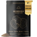HIGHER SEE ™ Houbová káva Ultimate Focus & Immunication Support Blend with 40% IgG Colostrum, Organic Arabica, Lion 's Mane, Reishi, Chaga, L-Theanine a Frankincense for Immunical Support, Focus, Energy, Mood and Gut Health CLAND 124; 7oz. 40 porcí