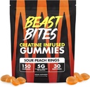 BEAST BITES - Creatine Infused Gummies - 5g Creapure Creatine Monohydrátu per Serving - NSF Certified for Sport - 30 Služeb