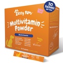Zesty Paws 10- in-1 Dog Multivitamin - Gut, Imunitation, Joint, Skin & Coat Support, and More - Dog Vitamíny a doplňky Prášek - Pet doplňky s Omega Fish Oil & VitaFiber - Losos - 30 Ct