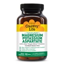 Country Life Target- Mins Magnesium Draslík Aspartát, 600mg / 198mg, 90 Tablet, Certified Gluten Free, Certified Vegan