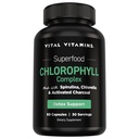 Vitální vitamíny Chlorofyl pilulky - Deodorační doplněk těla - Vyrobeno s Spirulina, Chlorella, Organic Parsley, Máta, & Aktivované Charcoal - Porážka zápach přirozeně - pro ženy a muže - 60 Kapsle