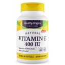 Zdravý původ Vitamin E 400 IU (přírodní, non-GMO, gluten zdarma, Kožní podpora, Kardiovaskulární podpora), 90 Softgels