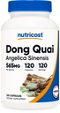 Nutricost Dong Quai 565mg, 120 tobolek - Gluten Free, Non- GMO, Vegetariánské kapsle - Angelica Sinensis
