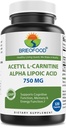 Brieofood Acetyl L- karnitin Kyselina lipoová (ALA ALC) 750 mg 120 Kapsle