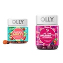 OLLY dospívající dívka Multi Gummy, Zdravá pleť a imunitní podpora, 15 esenciální vitamíny, 70 hrabě Gummy Aktivní imunita + Elderberry, 45 Gummies, Berry Flavor
