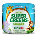 Infuze Super Green Gummies pro děti 90 Count Superfood Booster Měkké a lahodné 8 Výkonné směsi Vegan Friendly gluten zdarma & Non-GMO