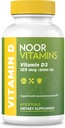 Noor Vitamíny Halol Vitamin D, Halol Vitamin D3, 5000 IU Softgels, Podporuje kostní, imunitní a srdeční zdraví, od Safflower Oil maximalizovat absorpci, Non- GMO, gluten Free & Halol (60 Počet)...