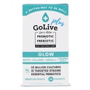 GoLive Probiotika & Prebiotika pro ženy a muže Glow pro krásu, Sugar- Free Synbiotic Powder. + 25 BLLION CFU; 10 klinických pásů pro zdravé, imunitní a stravitelné zdraví, 10 Počet (balení po 1)