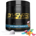 EHP Labs OxyShred Hardcore Super Dosed Pre Workout Powder - Prespinning Powder with L Glutamine & Acetyl L Carnitin, Energy Boost Drink - 275mg kofeinu - Sour Crawlies, 40 Servings