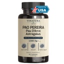 VINATURA Pao Pereira + PAU D 'Arco, Astragalus - 1300MG Serving, USA Made & Tested, kmenové buňky a imunitní podpora, 60 Kapsle