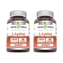 Amazing Applicas L- Lysin 1000mg Amino Acid Tablety Dodatek 124; Non- GMO CLANE124; Gluten Free CLANE124; Made in USA (180 CLANE124; 2 Pack)