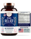 PMS Support Dodatek pro ženy s Chasteberry, Maca Root, Ashwagandha - Period Relief, Bloating Relief pro ženy, Mood Support, Hormon Balance Bylinné doplňky - 30 Den, 60 Vegan Kapsle
