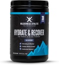Wilderness Athlet - Hydrate & Recover- 124; Tekutá hydratace prášek Electrolyte Drink Mix - Recover Faster with Bcaas - Hydrate Powder with 1000mg vitaminu C - 30 Serving Tub (Blue Raspberry)