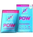 EBOOST POW Natural Pre Workout Powder - 15 Packets, Blue Raspberry - Předcvičení Energy Booster Gym dodatek Drink Mix pro muže a ženy - Výkon, Společná podpora mobility - gluten- zdarma