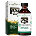 Matka příroda USDA Organic Black Seed Oil, High TQ 2%, Cold Pressed, Nerafinovaná Nigella Sativa, Omega 3 6 9 pro imunitní, Joint & Heart Support, Hair & Skin, Non- GMO, Skleněná láhev (8oz)