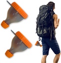 2Pack Protein Powder Kontejner jít přenosné Supplement Funnels pro plnění lahví s protein Powder Pill Storage, Skvělé pro cvičení, Cestování, to-, Fitness Orange