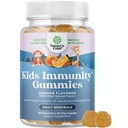 Kids Imunity Support Gummies - Delicious Vitamin C se zinkem a Echinacea Imunitate Booster Gummies pro děti - Vegan gluten zdarma a želatina zdarma Žvýkací Gumový doplněk vitamínu pro děti