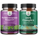 Svazek kompletní perimenopauza dodatek pro ženy s Maca Root Vitex Berry & Black Cohosh a čistý DIM dodatek s bioperínem - Diindolylmethan Testosteron Complex s brokolicovou floretou