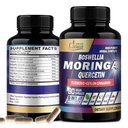 Organic Cadane Moringa Leaf s turmeric, Boswellia, Quercetin, Ceylon Skořice, Svatá bazalka, Zázvor a Black Pepper - 8in1 Doplňky - 90 Veggie Kapsle pro 3- Month Supply