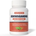 Ashwagandha 6000mg Maximální síla, Optimalizovaná absorpce s Black Pepper a Ginger Root, Natural Adaptogen Mood & Stress Support, Sleep & Energy Support, 30 Vegan Kapsle 1 měsíc