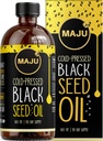 Black Seed Oil MAJU 16oz: 3X Thymoquinone, Cold Pressed, 100% Turkian Black Cumin Nigella Sativa Seed Oil (Better Than Organic), Non- GMO, 100% Liquid Pure Blackseed Oil, Glass Bottle