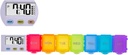 [4 v 1] 7 Day Medicine Pill Organizer + 5 Upomínka Alarmy + Časovač + Hodiny, Velký kompartment, Hlasitý zvuk, Velká obrazovka, Moisture-Proof, Dust- Proof, Cestování Týdenní / Denní Pill Box / Organizátor / Případ / Kontejner / Disponer