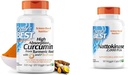 Lékařská nejlepší DRB- 00107 Vysoký absorpční kurkumin z turmerické kořene s C3 komplexem a BioPerine 500mg & Nattokinázou - 2, 000 FU enzymu, podporuje srdeční zdraví a oběh a normální krev