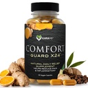 KaraMD Comfort Guard X24 CLANE124; Joint & Movement Support Supplement CLANE124; Turmeric Curcumin, Boswellia & Ginger CLANE124; Ease Muscle Discomfort & Joint Stiffness CLANE124; Non-GMO, Gluten Free & Vegan Friendly (30 Služeb)