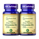 Puritan 's Pride Premium Sunvite ™ Mega- potence Vitamin D3 10.000 IU, Dietní dodatek pro zdravé kosti, zuby, a imunitní systém podpora, 100 Rychlé uvolnění Softgels