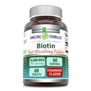 Amazing Appendias Biotin 10,000 mcg color 124; Fast Disold Tablety CLAS 124; Non-GMO CLAS 124; Gluten Free Supplement CLAS 124; Made in USA (Strawberry CLAS 124; 60 Count)