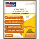 Vápník Magnesium D3 Topical Patches for Men and Women - One Month Supply - USA Made by Live to Shine