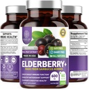 N1N Premium Black Elderberry Kapsle pro dospělé [Max síla] Čisté a potentní Elderberry od Sambucus Nigra na podporu imunity a zdraví kůže, Non- GMO, Gluten zdarma, 60 Veg Caps