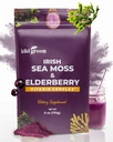 KIKI Green Sea Moss Powder with Elderberry - Vegan Superfood Multivitamin Blend - for Imunite Boost and Support - Add to Smoothies, Juice, 6 oz