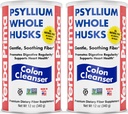 Yerba Prima Psyllium Whole Husks, Colon Cleanser 12 oz (Pack of 2) - Všechny přírodní stravovací fiber, Pure Premium Psylium, Lab- Tested Non- GMO, gluten- Free Fiber, Made in USA