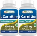 Nejlepší Naturals L- Carnitin 1000mg 60 tablet (60 Počet (balení po 2))