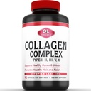 Olympian Labs Multi kolagen Complex Typ I, II, III, V, X, Vlasy, hřebíky, kloub, Gut zdraví, 90 Caps, 30- Day Supply