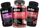 ACV Gummies & Jaterní ledviny Cleanse - 1000MG Apple Cider Ocet Gummies & Játra Cleanse Ledviny Detox Kapsle pro Digestion, Gut Health, Cleansing, Detox, Flushing & Metabolismus
