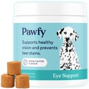 Pawfy Eye Support Soft Chews CY124; Prevent Tear Stenes CY124; Support Eyesight CY124; Celkově Eye Health CY124; with Luthein, Krill Oil & Astaxanthin