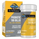 Zahrada života Dr. Formitated Pre, Post & Probiotics 100 miliard CFU jednou denně 3-in-1 Kompletní Probiotika, Prebiotika & Postbiotika Dodatek pro ženy a muže - Extra síla, 30 Den Dodávka