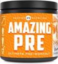 Úžasné výživy úžasné PRE 124; Ultimate Pre- Workout Dodatek 124; 30 Servings Powder 124; 2.5 Grams BCAA per Serving (30 Servings, Natural Orange)