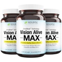 holistické zdravotnické laboratoře Vision Live Max s 8 přírodních složek Lutemax ® 2020, Borůvky, Borůvky, c3g z černého rybízu, Maki Berry, Saffron, a Astaxanthin (30 Počet balení 3)