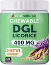 Chewable Ultra- Pure DGL Licorice Tablets 4000 mg - Stomach, Gut & Intestinal Relief - Natural Acid Reflux Formule - 10: 1 Deglycyrrhizinated Licorice Root Extract - 120 Chewables