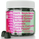 Soursop Graviola Curcumin Lycopene Brokolice Sprouts Sulforaphane Extract Gummies with Turmeric Curcumin Ginger Black Pepper, Sour Sop Guyabano Leaf Supplement, Chew žvýkací pilulky Kapsle