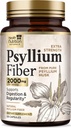 Psylium Husk Kapsle 1500 mg - Natural Fiber Supplement Pills, Daily Digestion, Colon Health, & Regularity Support, Plant Based Psyllium Husks Powder Caps, Vegan, Non- GMO - 120 Veggie Kapsle