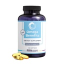 PRN DE Omega 3 dodatek - 120 Softgels, 30denní dodávka - rTG Omega 3 mastné kyseliny s 1680mg EPA, 560mg DHA & Vitamin D pro pleť, kloub, mozek, oko a srdce zdraví