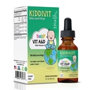 Kiddivit Baby Vitamin A & D Liquid Kapky s vitaminem E - Gentle Imunitary & Vision Support Supplementary - 60 Denní služby, Kapátko Zahrnuto, Skleněná láhev - Cukr zdarma, Lepek zdarma, Vegetariánské, 2oz