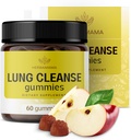 HERBAMAMA Lung Detox Gummies - Bylinný komplex s houbovým mísením pro vyčištění plic - Vegan, Non-GMO Respirate Supplement - 60 Pectin- based Apple- Ochucené Chews