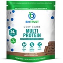 BioTrust low carb protein Powder - Delicious Whey & Casein Blend from Grass- Fed Hormon Free Cows - Non GMO, gluten Free (Chocolate)